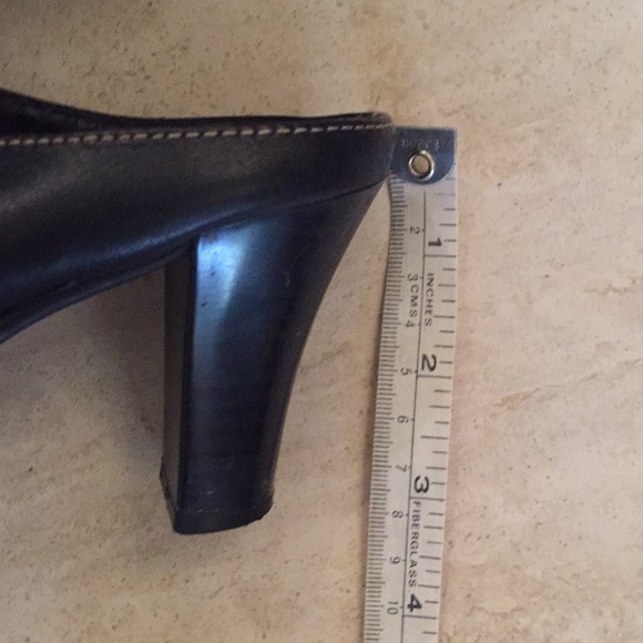 Aerosol Black Leather Mules - Picture 7 of 7